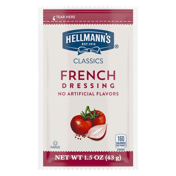 Hellmanns French Salad Dressing 1.5 oz. Portion Control Sachets, PK102 84119891 - main